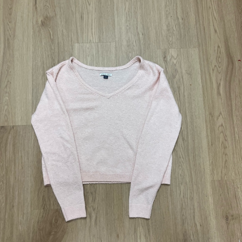 American Eagle Outfitters Soft Pink Knit Sweater